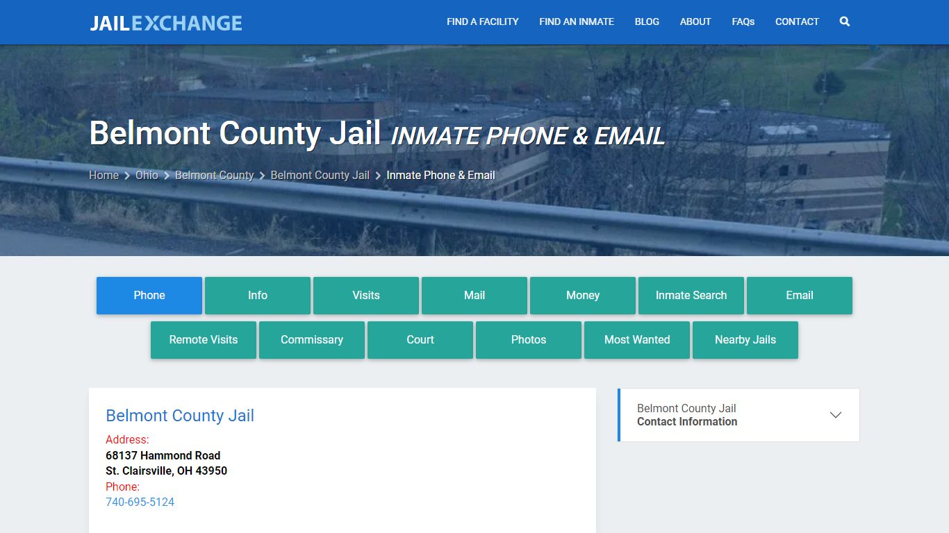 Inmate Phone - Belmont County Jail, OH - Jail Exchange