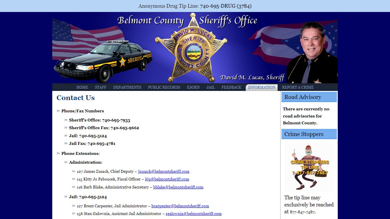 Contact Us | Belmont County Sheriff's Office