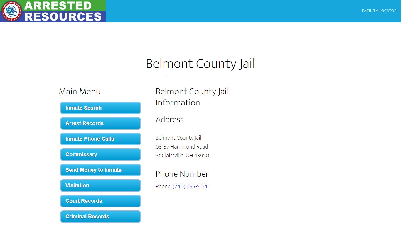 Belmont County Jail - Inmate Search - St Clairsville, OH